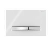 Plaque Geberit Sigma50 Square Blanc/Chrome Double Bouton 115.788.11.2 Weis