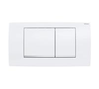 Geberit Plaque de commande Twinline30 115899KJ1 blanche bandes design chromé brillant