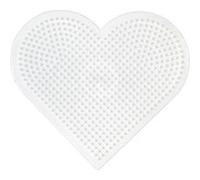 mayddle Plaque Grand cœur transparent – pour perles standard (Ø5 mm)