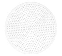 Plaque grande ronde perles plastique midi blanc TU
