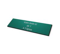Plaque gravée Boite aux Lettres autocollante 10x2,5cm STANDARD personnalisable - 1 à 3 lignes sans frais supplémentaires vert foncé
