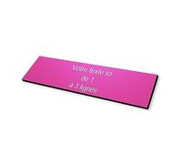 Plaque gravée Boite aux Lettres autocollante 10x2,5cm STANDARD personnalisable - 1 à 3 lignes sans frais supplémentaires rose