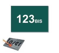 Plaque gravée numéro de boite aux lettres autocollante 10x7cm personnalisée Vert Foncé