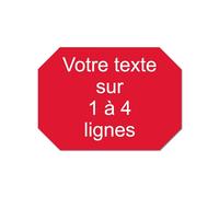Plaque gravée personnalisée 1 à 4 lignes 19,5x14cm autocollante Rouge