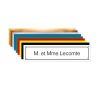 Plaque Gravée Pour Boîte Aux Lettres à PersonnaliserAvec Votre Nom et Prénom - Dimensions 10 x 2,5 Cm - Coloris Blanc Avec Écriture Noir