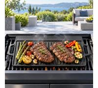 Plaque Grill Fonte pour Campingaz Camping Kitchen 2 Camp & Grill CV, Plancha Réversible Grande