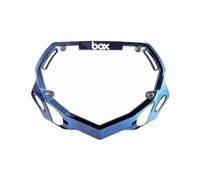 Plaque guidon box phase 1 small chrome bleu