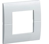 plaque hager systo 2 modules blanche