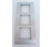 plaque hager systo verticale 3x2 modules 57mm titane