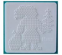 Plaque hama pere noel pour perles a repasser midi - loisirs creatifs - 284 Blanc G