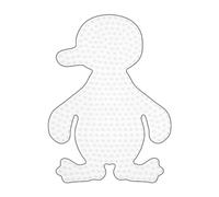 Plaque Hama "Pingouin" blanche pour perles à repasser midi