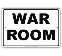 Plaque humoristique en étain « War Room Do Not Disturb Ridiculous » - 20,3 x 30,5 cm