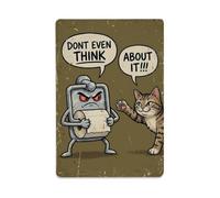 Plaque humoristique en métal avec inscription « Dont Even Think About It »