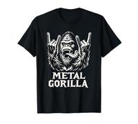 Plaque Humoristique en métal Gorilla Rock T-Shirt