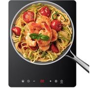Plaque Induction 1 Feu Plaque Cuisson Portable 2000W 9 Niveaux De Puissance - Booster - Commande Tactile - Minuterie - Noir[PE52]