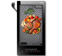 Plaque Induction 2 Feux Encastrable Avec Prise, Jessier Plaque de Cuisson Induction Flexible 30 Cm, Plaque Electrique 2 Feux 3500W Commande Tactile, 9 Niveaux, Sécurité Enfant, Minuterie