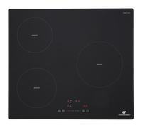 Plaque induction 3 foyers 6200W- 3 timers - 3 boosters - noir