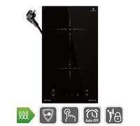 Plaque Induction 30 cm | 3,3 kW | 2 Zones de cuisson | 9 niveaux de puissance | Minuterie | IND294