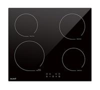 Plaque Induction 4 Feux Encastrable BELDEKO - 6800W avec Booster - Fiable et Robuste - Minuteur, Touches Tactiles, Anti-Débordement, 9 Niveaux de Puissance