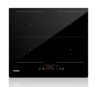 Plaque Induction 4 Feuxs Encastrable, WEHIMO Plaque de Cuisson Induction 4 Zones Avec Minuterie, 6800W, 4 Boosters, Zones Flexibles, Verrou Enfants, 60cm
