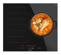 Plaque induction à zone flexible 6600W avec 9 niveaux,boost,stop&go,minuterie et commande touch slider