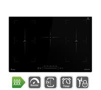 plaque induction, autosuffisant 77 cm 5 zones de cuisson zone flex sans cadre