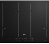 Beko HII64206F2MT - Table de cuisson à induction - 4 plaques de cuisson - Niche - largeur : 56 cm - profondeur : 59 cm - avec avant biseauté - noir Noir G