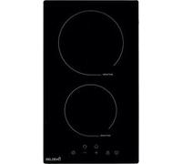 Beldeko Plaque induction Domino 2 foyers 3300 W – Commandes tactiles Minuteur Sécurité enfant Noir