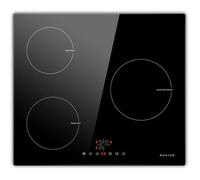 Plaque induction encastrable 3 feux 9 niveaux,commandes tactiles,verrouillage sécurité enfants,indicateur surchauffe