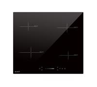 Plaque Induction 4 Feux Encastrable avec Slide Control BELDEKO - 8100W avec 4 Boosters - 10 Niveaux de Puissance - Fiable et Robuste - Minuteur, Touches Tactiles, Anti-Débordement