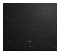 Beko Table de cuisson à induction encastrable HII63401MT 60 cm 3 foyers 5900 W Noir