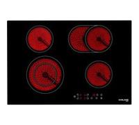 Plaque Induction Gasland Chef CH604BF Commande Tactile 60cm 6600W 4 Foyers Verre Céramique Noir Noir, Rouge G