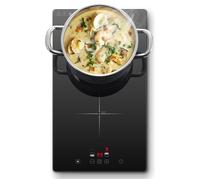 Plaque Induction,Plaque de Cuisson Electrique 30cm, 2 feux Encastrable, 3000W, 9 niveaux de puissance, minuterie 1-99 min