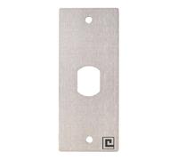 Plaque inox 40 x 100 mm T25 avec 2 vis antivandales HERACLES PCA-PL40PP