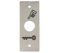 Plaque inox gravée symbole clé diametre 19mm - SEWOSY - PBP19_3