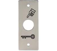 Plaque inox gravée symbole clé diametre 19mm - SEWOSY - PBP19_3