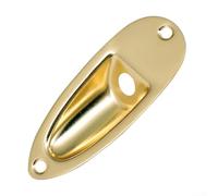 Plaque jack d'entrée en métal style LP pour guitare Chromé (doré) | Finition chromée, style LP, taille 81,5 x 32 mm, comprend 2 vis, pour une construction en métal durable