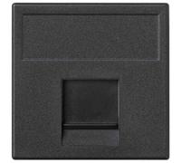 Plaque K45 Vd Cache Poussière Avec 1 Connecteur Amp / Krone Gris Simon K76 / 14