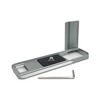 Plaque L en alliage d'aluminium pour appareil photo Fujifilm X-E5, plaque à dégagement rapide Arca-Swiss, support trépied 6,35 mm - Base antidérapante et accès complet à la batterie (argenté)