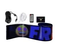 Plaque Led Lumineux Voiture LKW, Panneau Led Affichage, Plaque Lumineuse Camion, Prend en charge le bricolage, les heures et les images dislplay,USB 90 x 19.2 cm