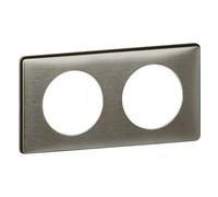 Plaque LEGRAND Céliane 2 postes- Métal Tungstène