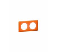 plaque legrand céliane 2 postes orange 70s