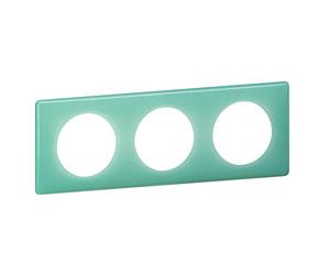 plaque legrand céliane 3 postes turquoise 50s