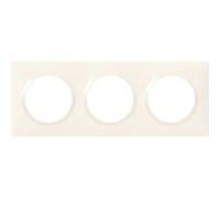 Plaque de finition 3 postes blanche Legrand Dooxie