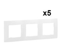 Plaque - Legrand - Niloé 665003 - 3 Postes - Blanc Pur - Plastique