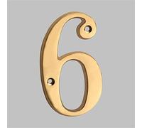 Plaque Maison Flottante 3D Chiffres Laiton Massif 4 Pouces 10cm Lettre Dorée Numéro Moderne Porte Appartement Alphabet Numérique Boîte Aux Lettres Adresse Extérieure Extérieures Montage à Vis (6)