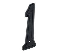 Plaque Maison Flottante 3D Grands Chiffres Plaques Immatriculation Porte ExtéRieur 139mm Signalisation ExtéRieure D'Adresse LaquéE Noire Digital à Visser pour BoîTe Aux Lettres La Rue (1)