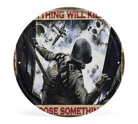 Plaque Medal of Honor Airborne Everything Will Kill You so Choose Something Fun - Plaque en métal vintage ronde pour bar, club de musique, cave, décoration murale - 30 x 30 cm