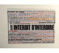 PLAQUE METAL 15x21 cm NEUF / INTERDIT D INTERDIRE