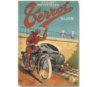 plaque métal 20x15 cm pub rétro moto terrot dijon